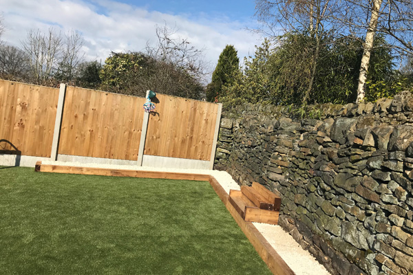 wooden fence in concrete posts customer photo